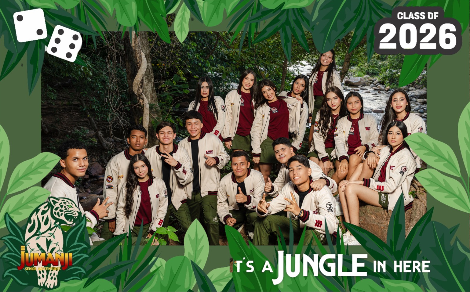 Estudiantes de la promoción 2026 - Jumanji Senior Adventures
